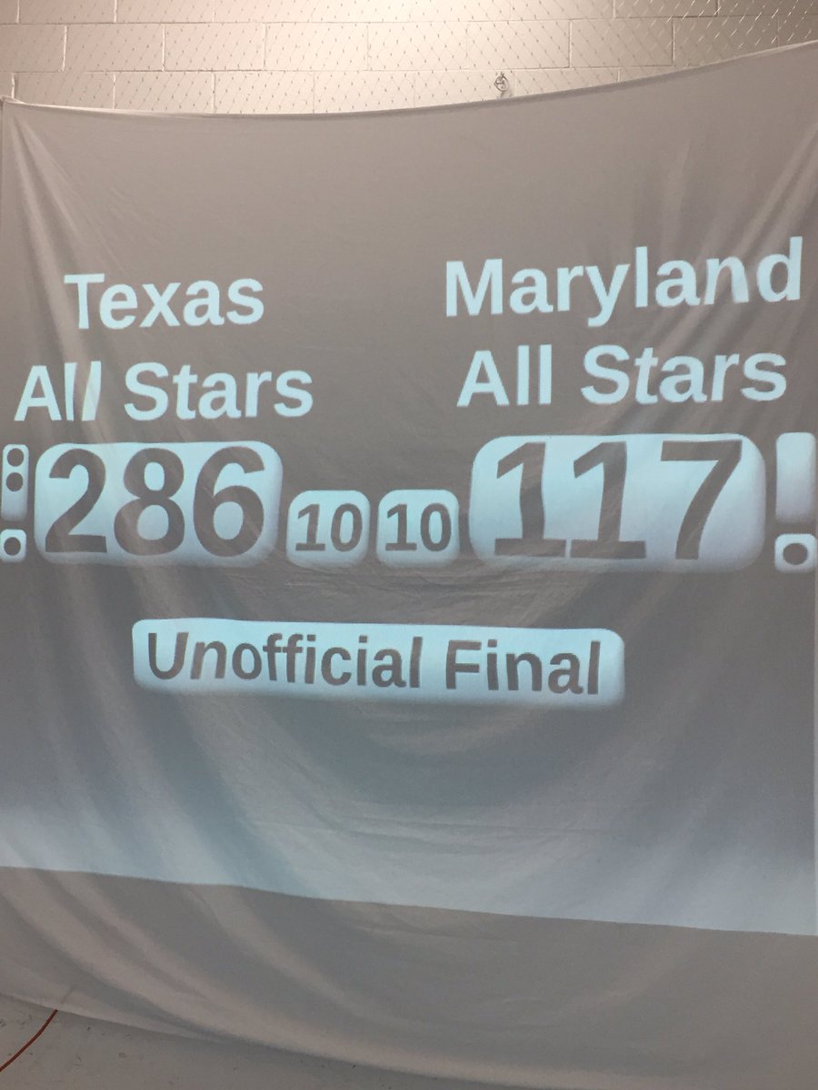 AllStarsBattle's tweet photo. That's a wrap on TX v MD.  Great job both teams! #botas #botas2017 https://t.co/KPUJcoZXK8
