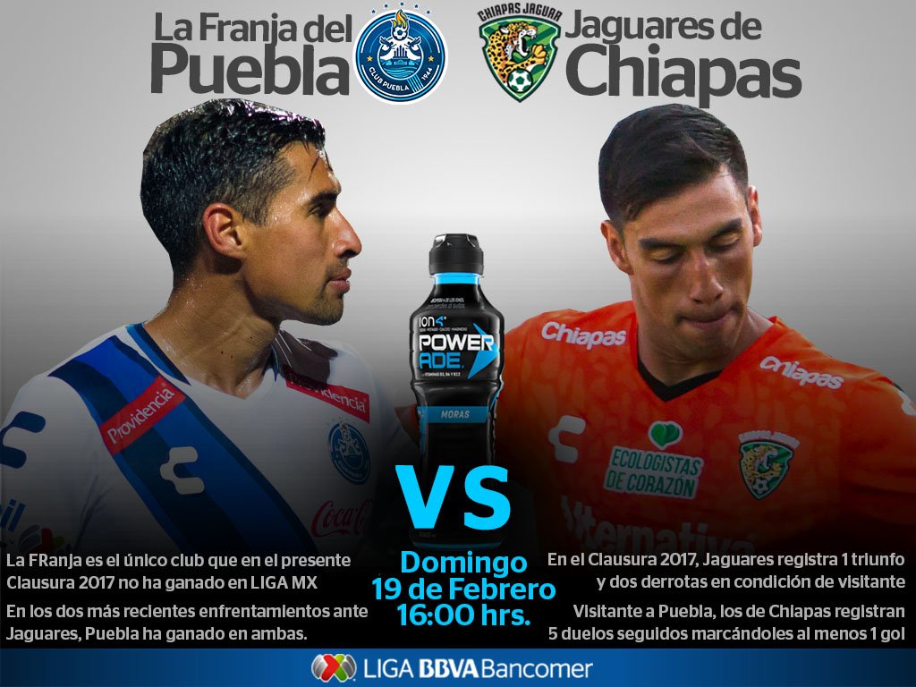 LigaBBVAMX's tweet photo. Todo listo para el @ClubPueblaMX vs @Chiapas_FC
#CaraACara #J7CL2017 #LIGABancomerMX
#HAYPOWER @PoweradeMx
⚽ #SienteTuLiga ⚽ #PorLaEducación https://t.co/cWjXa4KToV