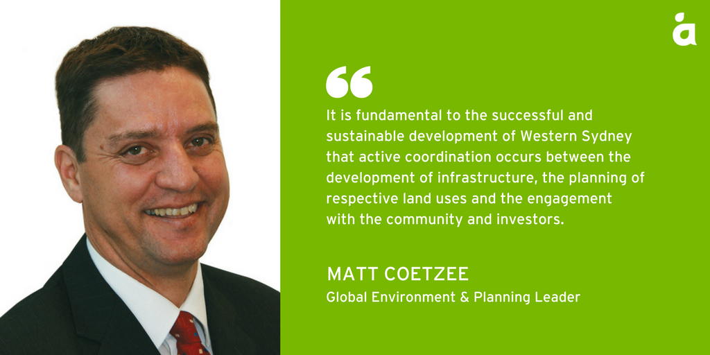 Aurecon's tweet photo. Aurecon's @Matt_Coetzee is participating in a panel discussion at the Western Sydney Aerotropolis Summit on Thursday https://t.co/9aY4Pwk4hQ https://t.co/RJ8Rr2AgZr