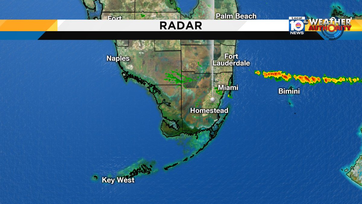 Line of storms over the Atlantic as a cold front approaches South Florida @TrentAricTV has your forecast at 6 & 11 https://t.co/OsnyQVLDk8