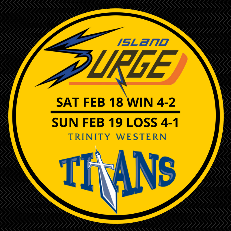 IslandSurge's tweet photo. A win &amp; a loss over the weekend. Next week off to the mainland for 4 games in 3 nights.#yyj #YYJsports #womenshockey https://t.co/hOJpVkedpr