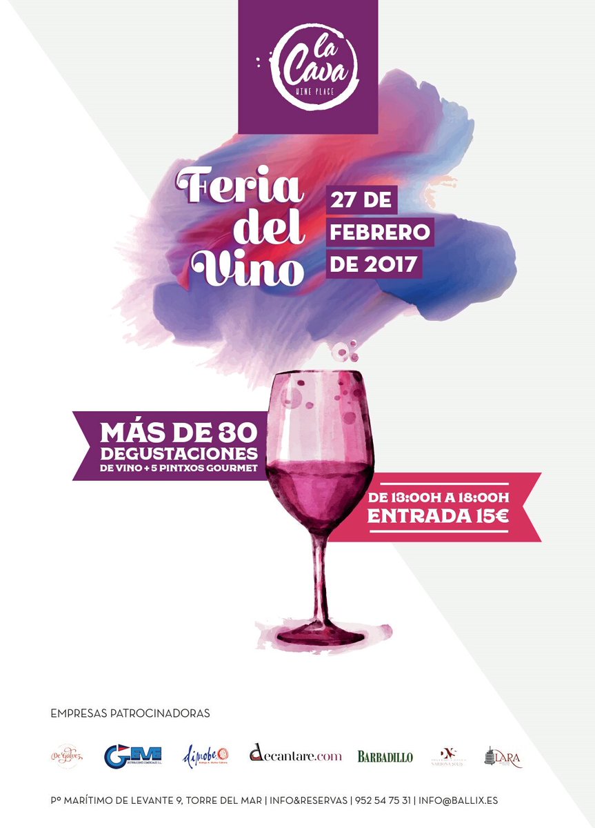 Feria del #Vino La Cava #TorredelMar #Axarquía Lunes 27 Febrero