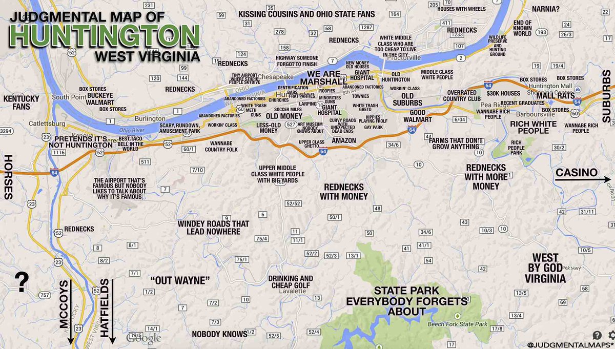 DowntownHWV's tweet photo. From @judgmentalmaps. #HuntingtonWV https://t.co/20HvUXXBqK