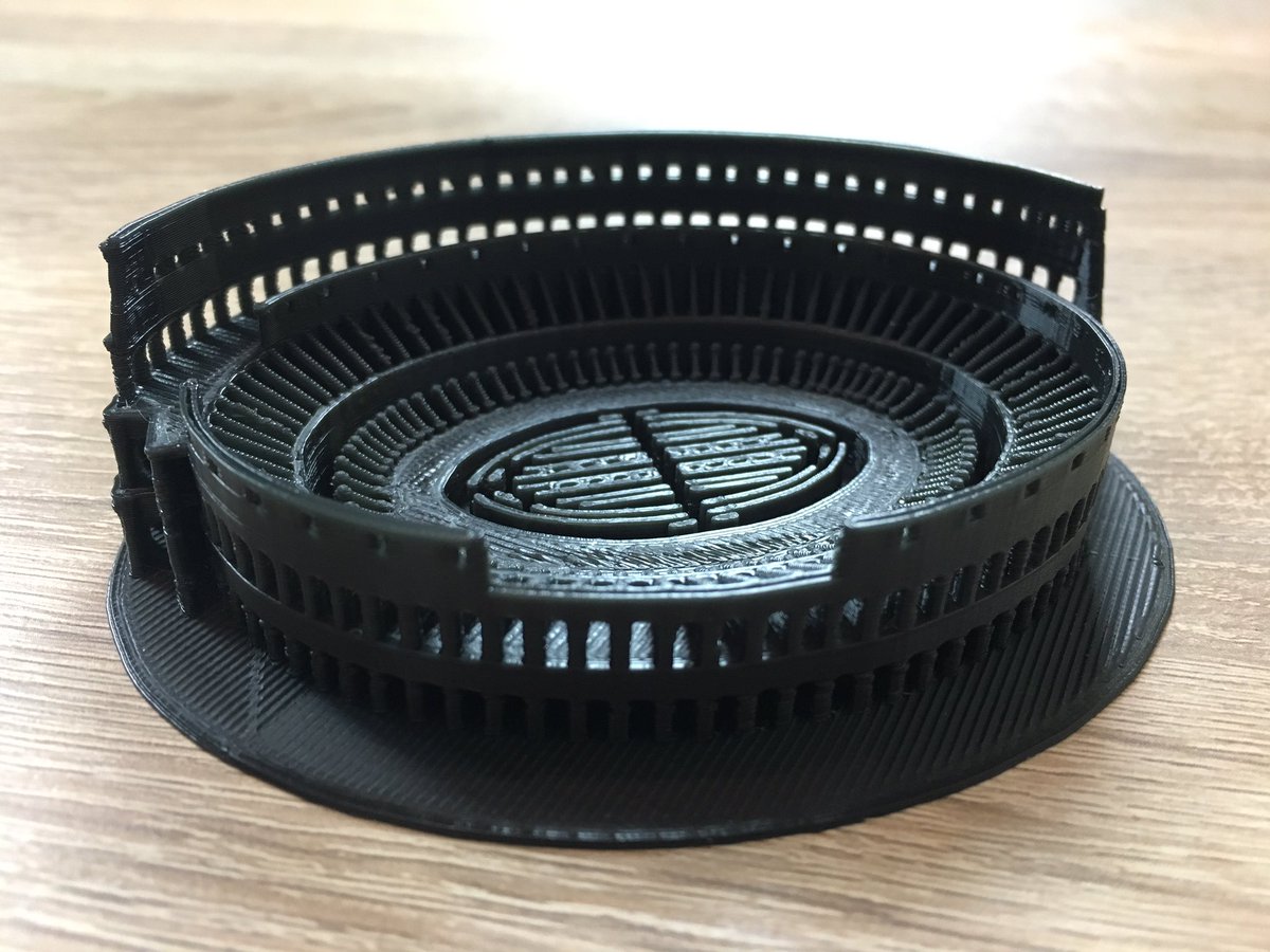 3DMakerNoob's tweet photo. Coliseum from @MyMiniFactory @Scan_The_World printed on the @emotiontech microdelta rework in thermochromatic PLA :) https://t.co/mt1tdlgU5x