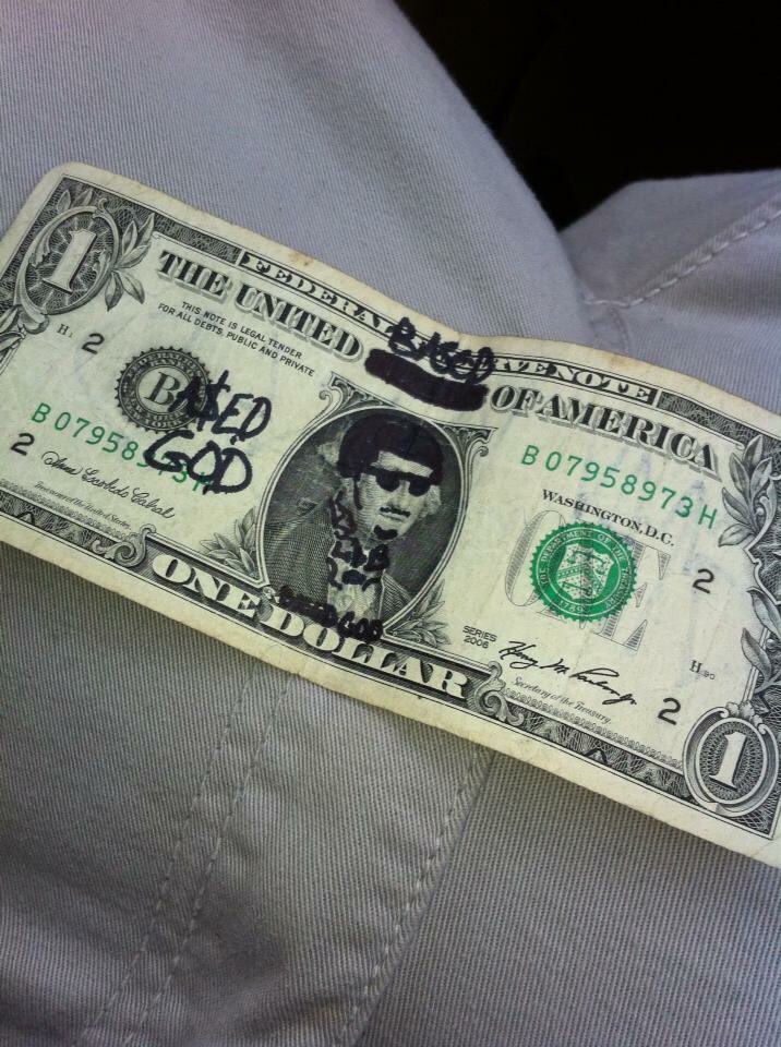 OTWGBEATS's tweet image. RARE @LILBTHEBASEDGOD dollar that @DopeVans found 🙏🏻 #BasedMoney