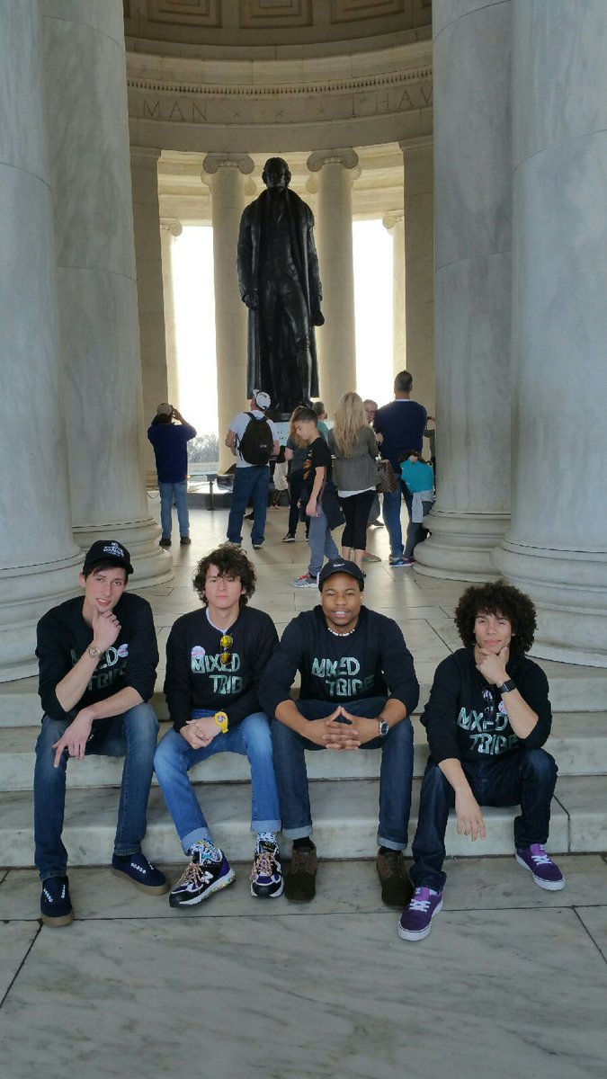 MixedTribeMusic's tweet photo. #MixedTribe Sitting on the steps of History, in so many ways and making our own history. Just before #NACA17 in #Baltimore @THENACA 🇺🇸 https://t.co/sFGbLSMGv2