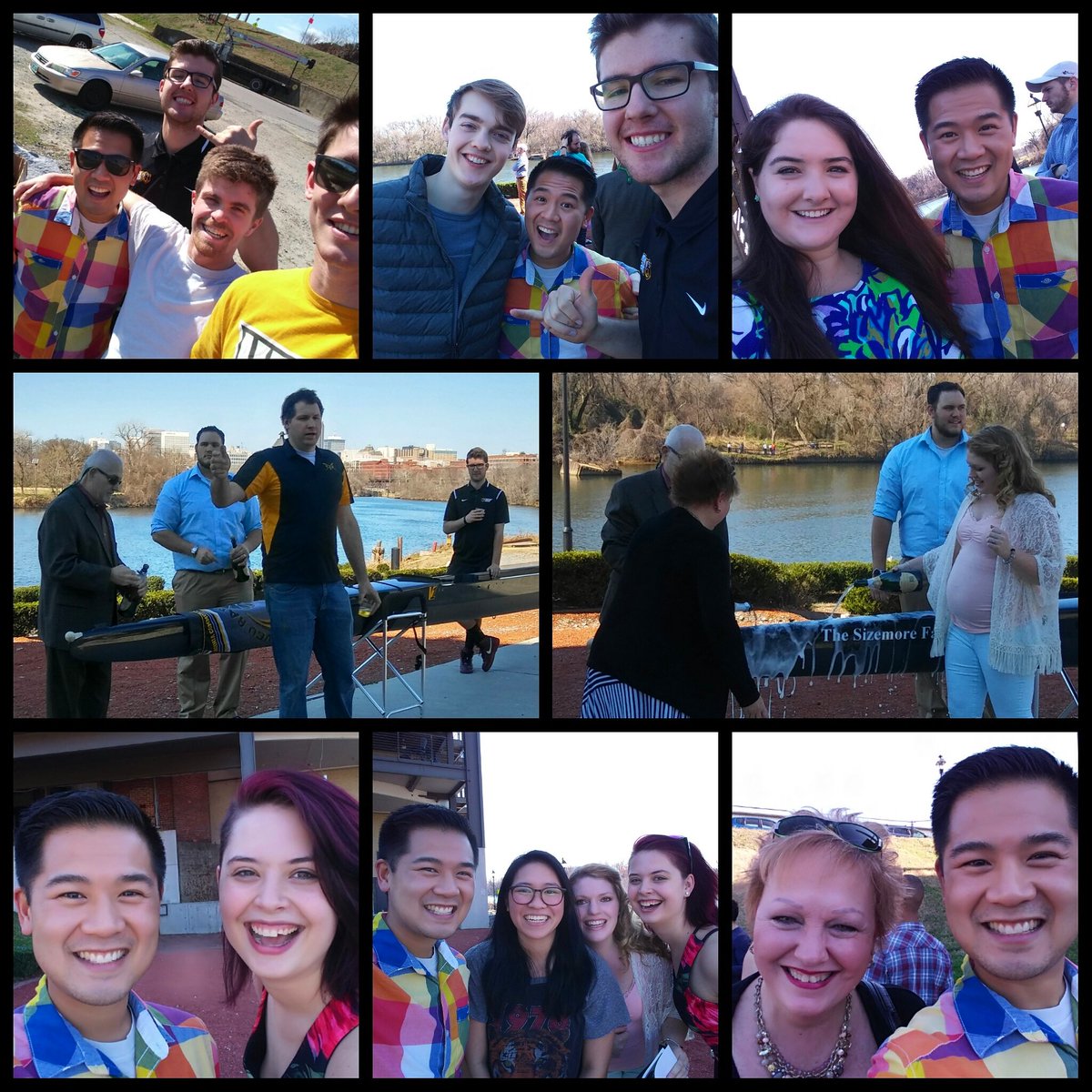 khiemtranRVA's tweet photo. Perfect day for a boat dedication @crewteamatvcu. Thank you Sizemore Family! Great to catch up with some good ole #VCUCrew frands. #rowvcu https://t.co/p6Euvu4FDU