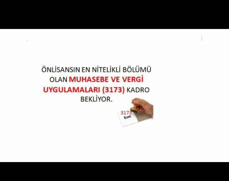 sergujestci's tweet photo. #3173ÖnlisansMuhasebe @Mezunları olarak 1000 kadro bekliyoruz @cenapasci @bulenttufenkci @Fatihciftcivan @gumrukveticaret https://t.co/NkLPNJK34O