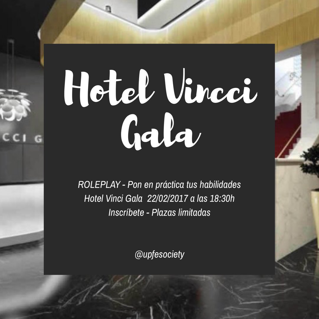 upfesociety's tweet photo. 22 de Febrero a las 18:30h! Plazas limitadas https://t.co/0K1Cwg8DDW
#Entrepreneur #Entreprenuership #upf #opportunity #habilities #hotel https://t.co/4MwHYdhKjb