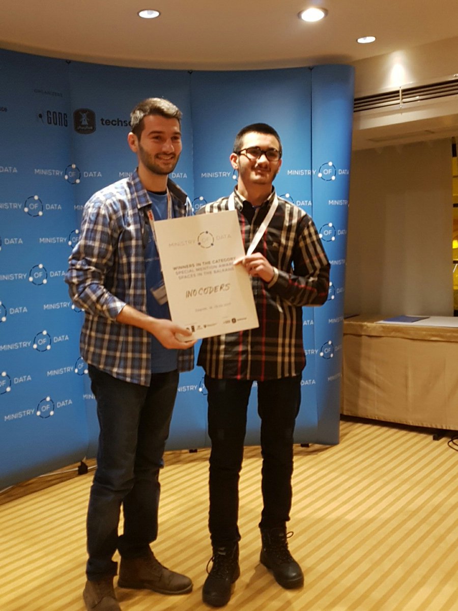 MinistryData's tweet photo. #inocoders will build great #app for #kosovo cause they got the prize πππ #mdata16 https://t.co/gbrUV24QON