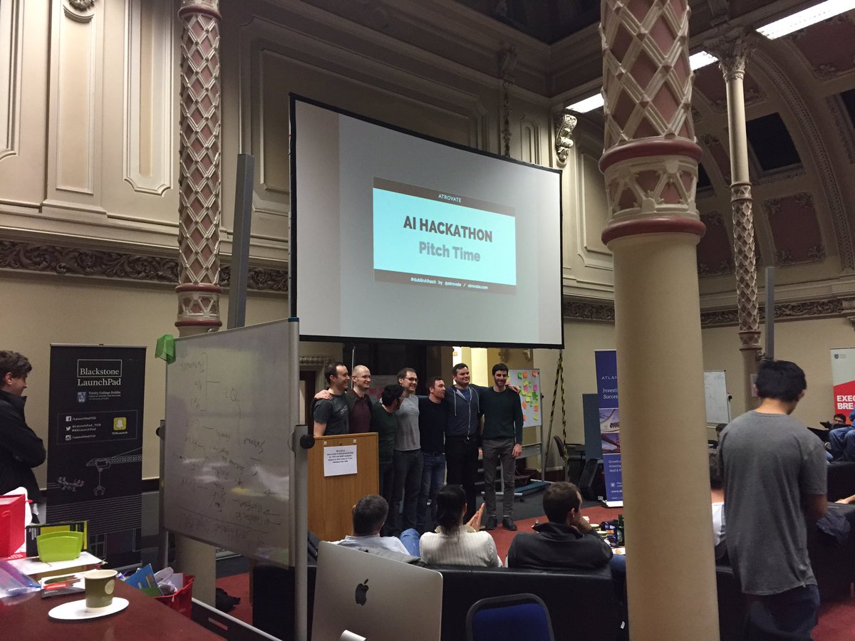 genemurphy's tweet photo. Joint second place at #DubljnAIHack is #EmotionWave and #Anonymiser! https://t.co/K0U2TzHGXX