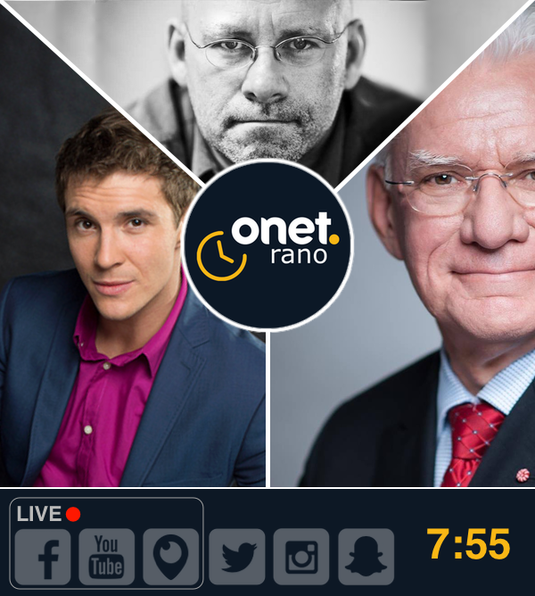 OnetRano's tweet photo. Jutro w #OnetRANO 🚗 o 7:55: Paweł #Reszka, Mikołaj #Roznerski oraz Mecenas Roman #Rewald. Prowadzi @bweglarczyk https://t.co/w0sT6QB44X
