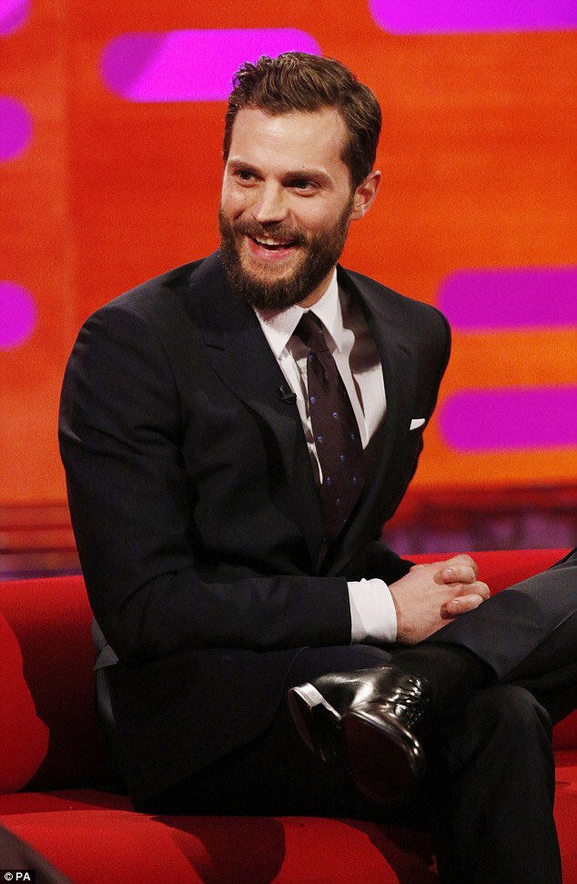 badpostsjamie's tweet photo. Jamie Dornan at the Graham Norton Show, 2014-2015-2017. https://t.co/5pWAtFjmpQ