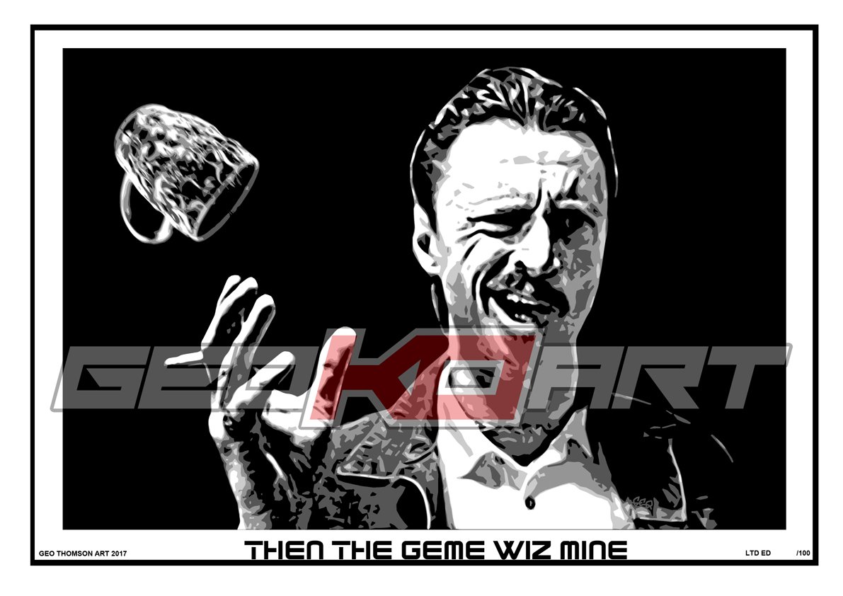 *** NEW IN STORE ***
'Then the geme wiz mine'
LIMITED EDITION (A3 size) BEGBIE PRINTS EXCLUSIVELY AT geokoart.bigcartel.com/product/begbie…