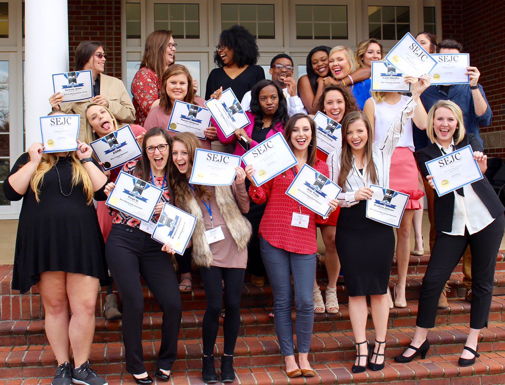 amyheadjones's tweet photo. UWA IMC students were recognized with 14 awards at the 2017 Southeast Journalism Conference in Oxford, MS https://t.co/0ENoho2P6u