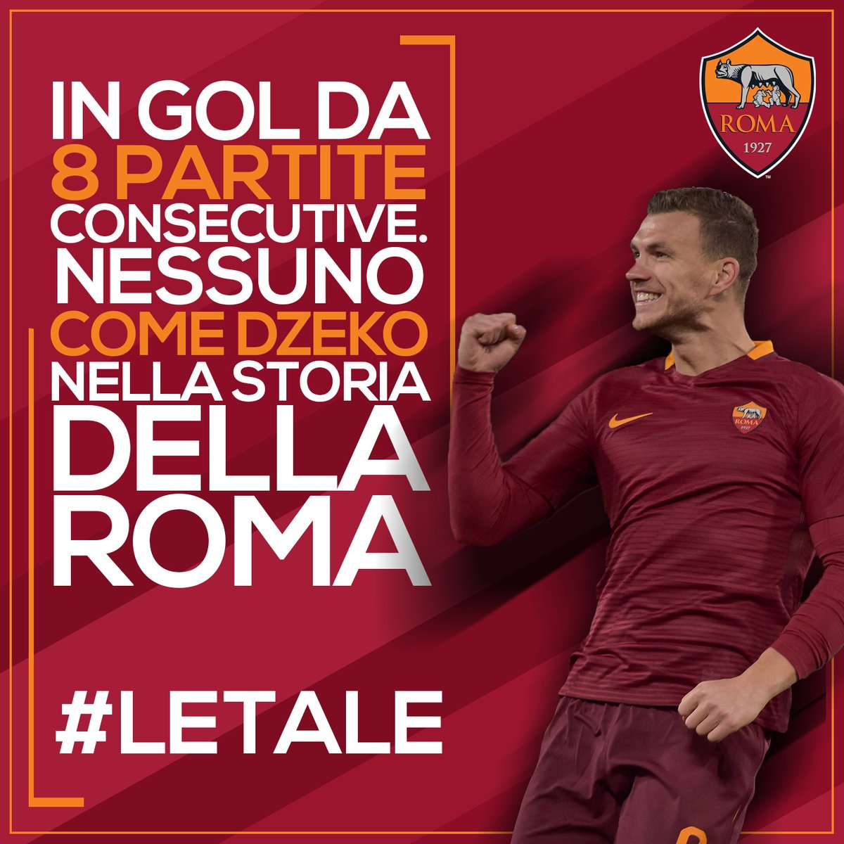 Pro_LAZIO's tweet image. 11 gol nelle ultime 8 partite per EdDzeko... 👏👏👏

#LETALE 🔶🔴