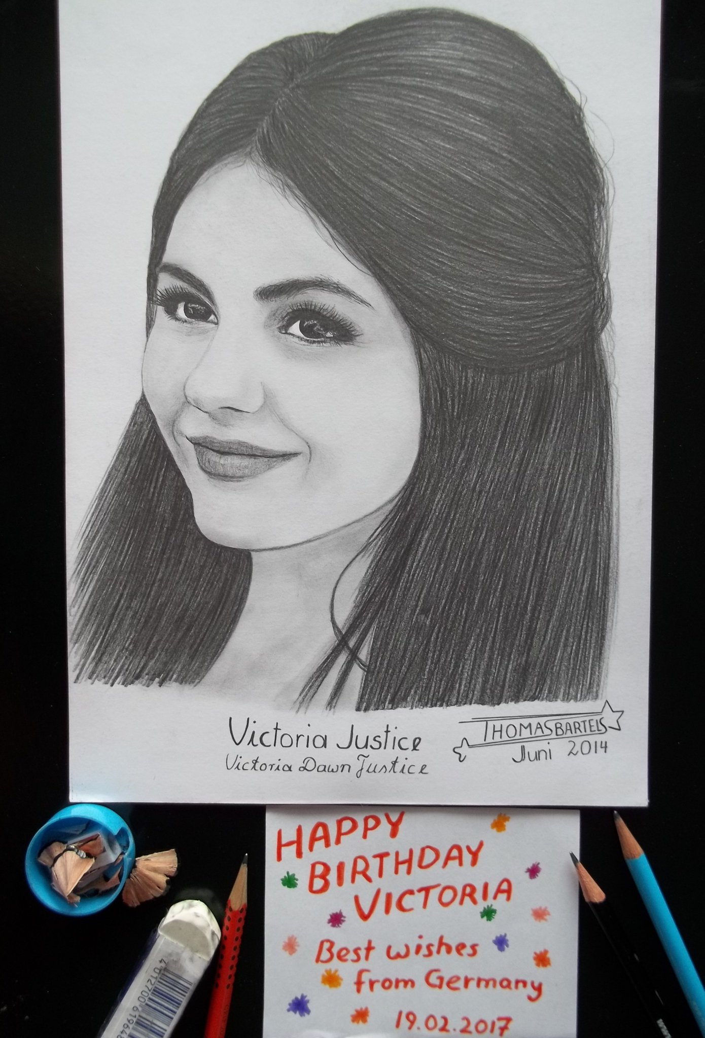  Happy Birthday Victoria Justice !!   Best wishes from Germany!!   