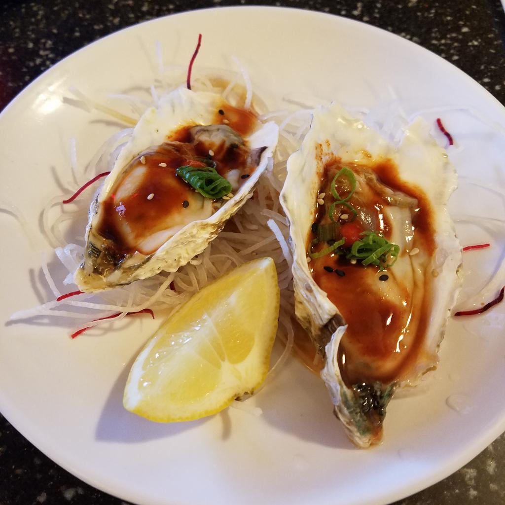 SkywatcherT's tweet photo. All you can eat sushi! Oysters! #allyoucaneatsushi #foodporn #aycesushi #travel #sushi #travel https://t.co/7pPej6JTi8