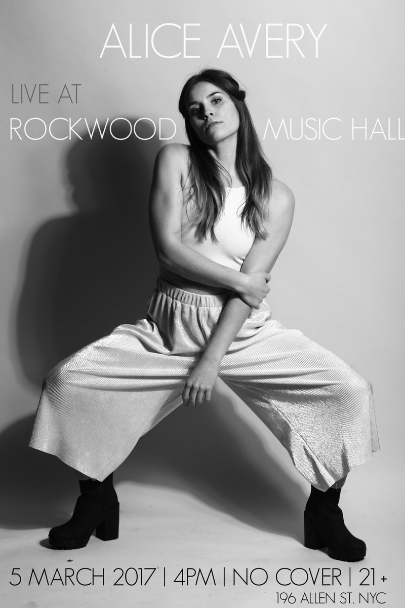 Next show is at <a href="/RockwoodNYC/">Rockwood Music Hall</a> on 3/5!