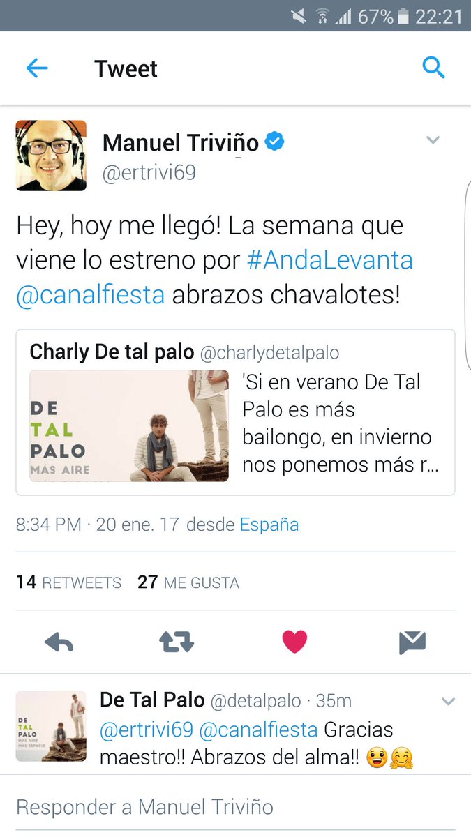 angelideCharly's tweet photo. @Radio_4g ojalá suene en esta maravillosa radio @charlydetalpalo @detalpalo https://t.co/9qKoZUjYKO