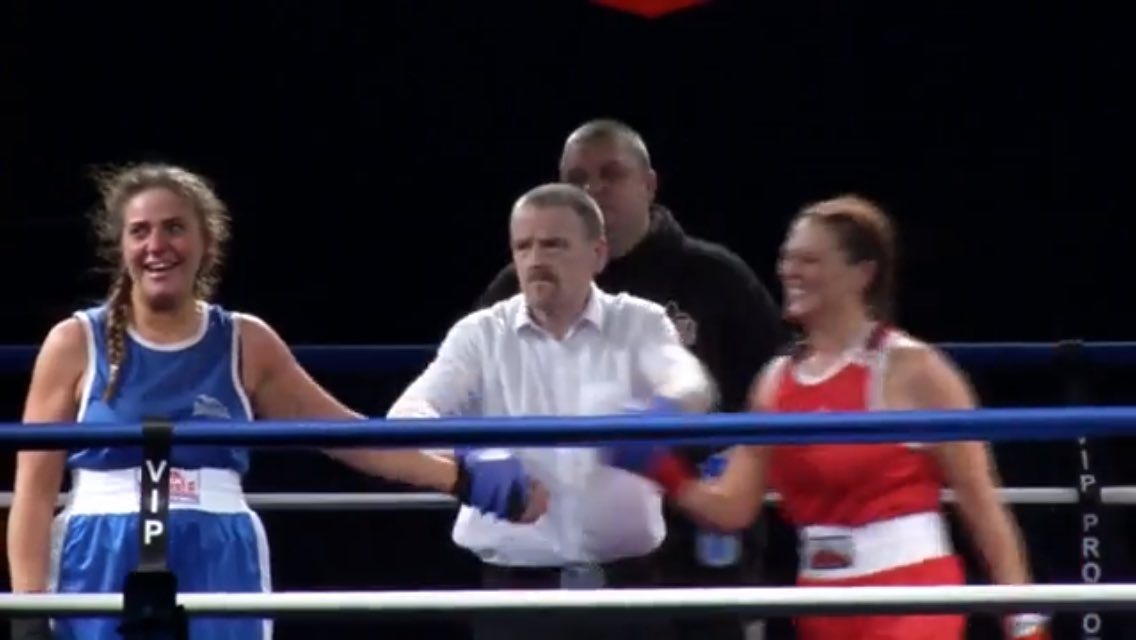 Steroplast's tweet photo. Our H-Bomb has done it again!! 2 and 0, well done Helen @MindCharity @RedStarBoxing #charity #boxing #redstarboxing https://t.co/XOAx7hB28n