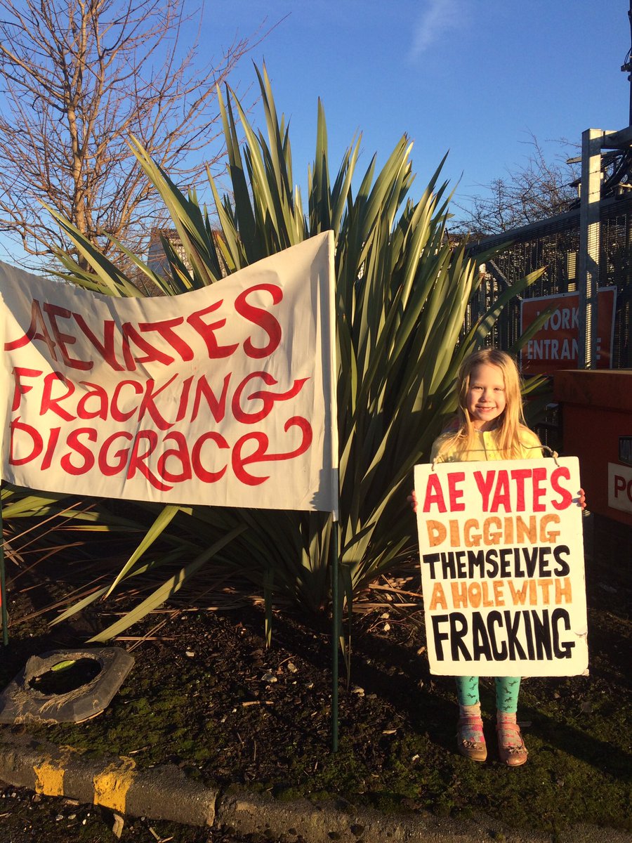 RRantifracking's tweet photo. @AEYatesLtd @CuadrillaUK she is 7.... and got more of a clue than the lot of you! #frackingkills #killeryates https://t.co/DPGPcCIt6r