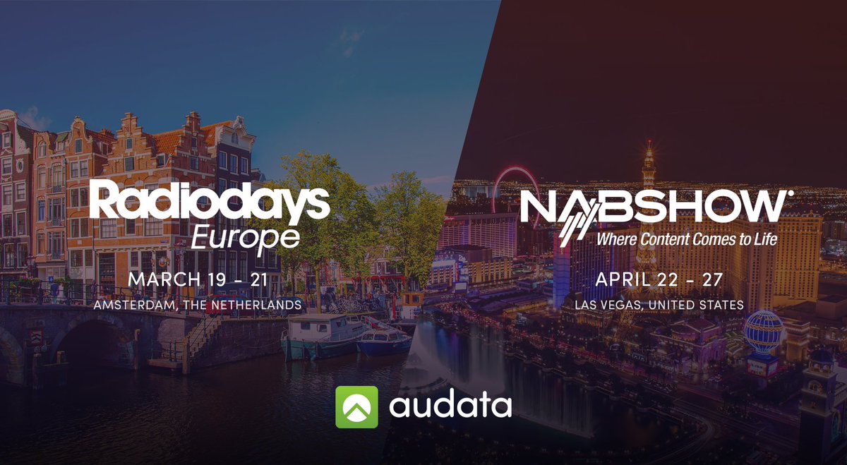 We're excited to be official partners of <a href="/RadiodaysEurope/">Radiodays Europe</a> &amp; <a href="/NABShow/">NAB Show</a> this year. Will we be seeing you?