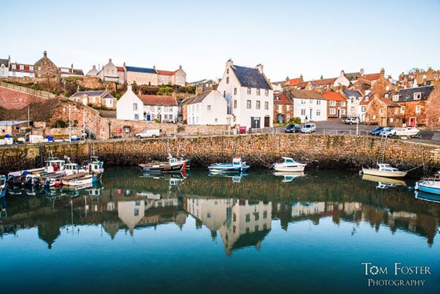 The beautiful seaside village of #Crail, Fife. I love the reflections!