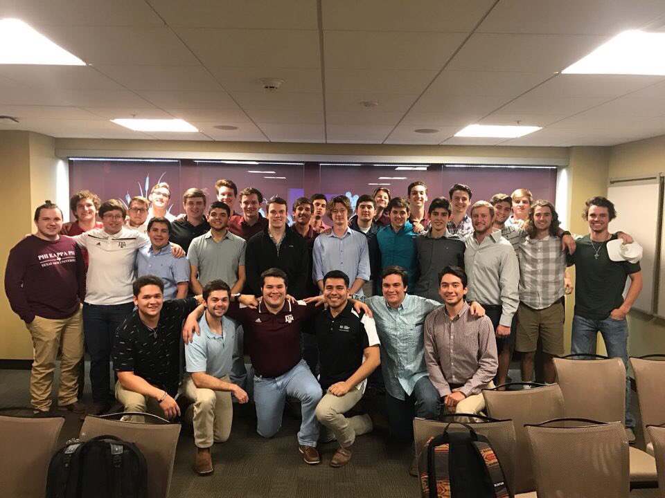 Aggie_PhiPsi's tweet photo. The men of the Texas A&amp;M Colony came together tonight to help celebrate Founders Day! #PhiPsi165 https://t.co/exOm0X6s5K