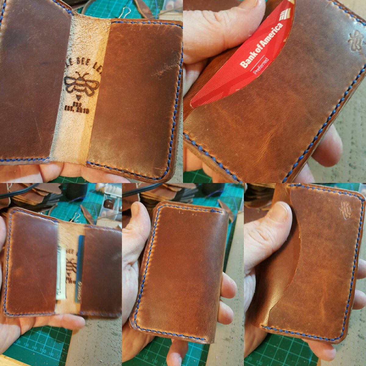 BumbleBLeather's tweet photo. #bumblebeeleather #wallet #edc #madeinOhio #madeintheUSA #horween #handmade #minimal https://t.co/lKnIzpFz1Z