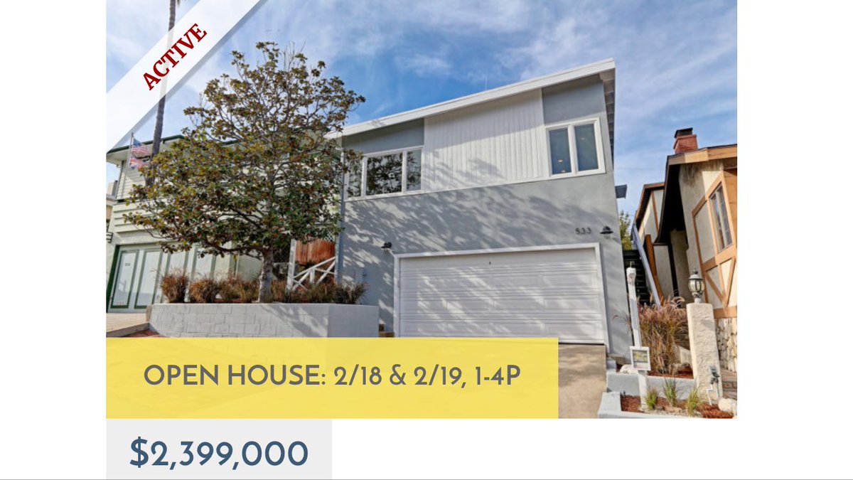 BrookBillings's tweet photo. 533 24th street, manhattan beach listed for $2,399,000. 3 bed 2 bath 1760 sq ft #openhouse #sandsection #southbay #newlisting https://t.co/Nv5mII0TJv