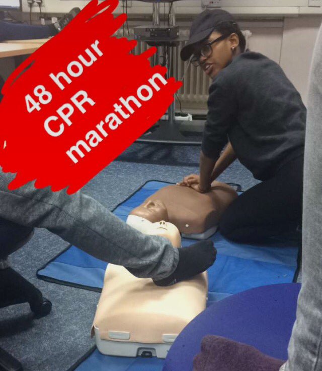 HullMedSoc's tweet photo. One of our fantastic volunteers digging in for the early night shift tonight #48CPR @TheBHF @HYMSMBBS @Hullstudent @hullrag @HUUSocieties https://t.co/HlzBH7Q4wA