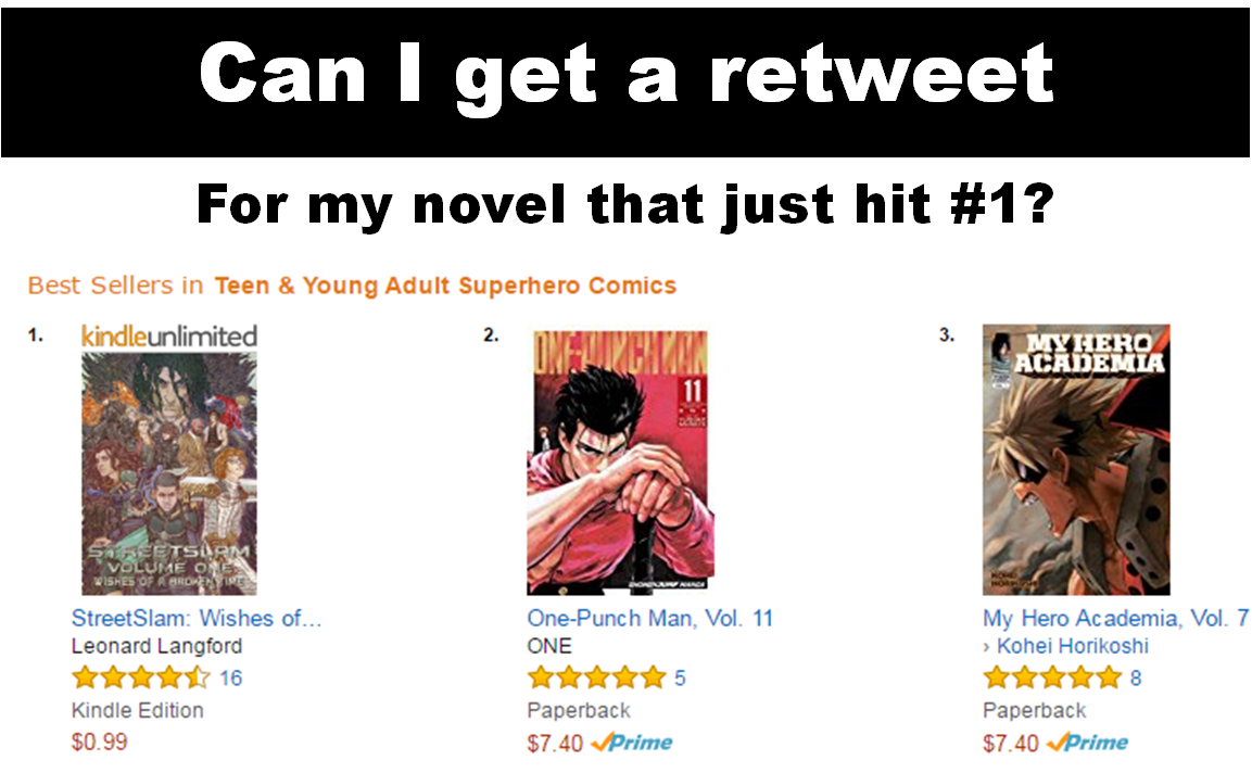 MasonLLL's tweet photo. Hey, @BlackNerd #streetslam just hit #1!Any chance for a RT? #blackauthors
https://t.co/BYMQEsICIs https://t.co/HUoWsCbbD1
