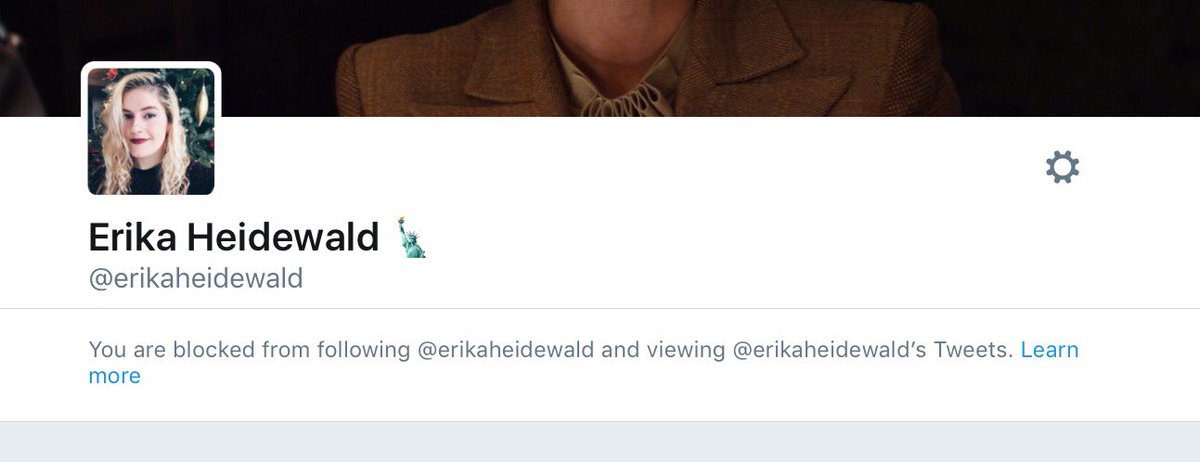 This lady I've never heard of blocked me for some reason