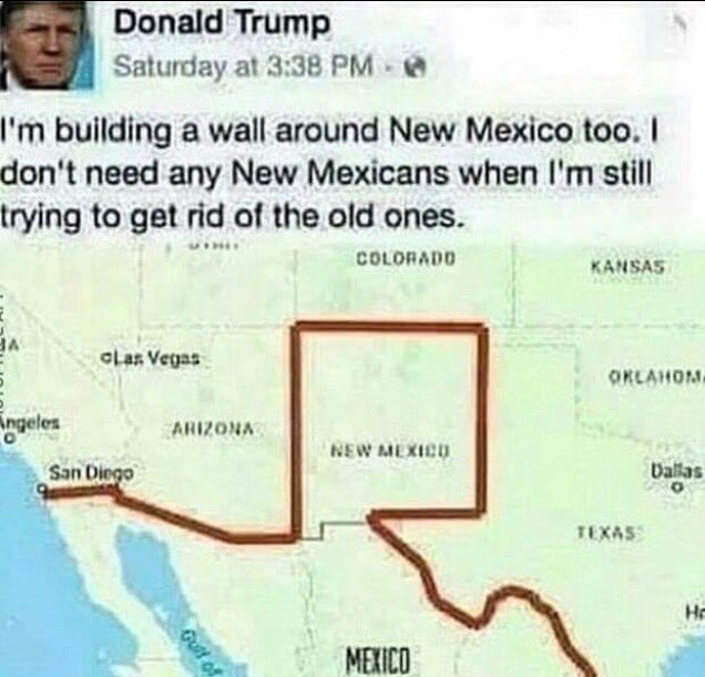 nmcoug's tweet photo. Gotta love a good Trump/New Mexico joke #orisitreal https://t.co/qK5WnvCBY1