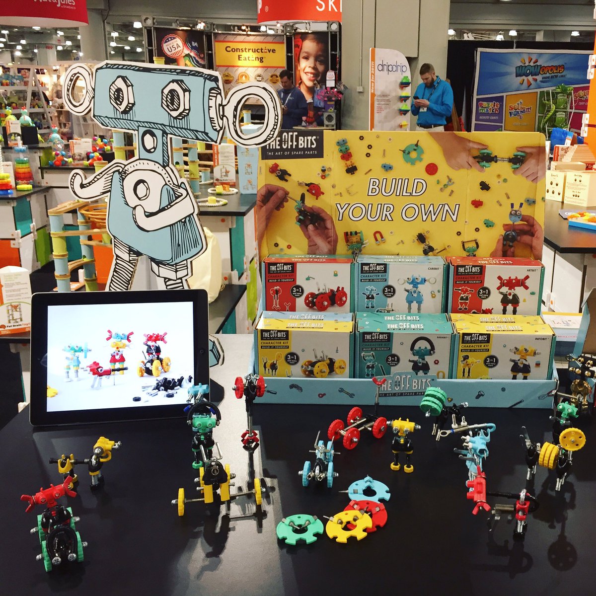 FatBrainToys's tweet photo. We're thrilled to bring #offbits to the U.S.! Come check them out at booth 6171. #tfny #tfny17 #theartofspareparts https://t.co/lWFcpPAQFg