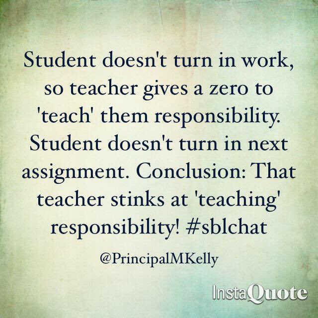 There are alternatives to averaging a grade or giving a zero. Does either truly show what the student has learned? #wcpsmd