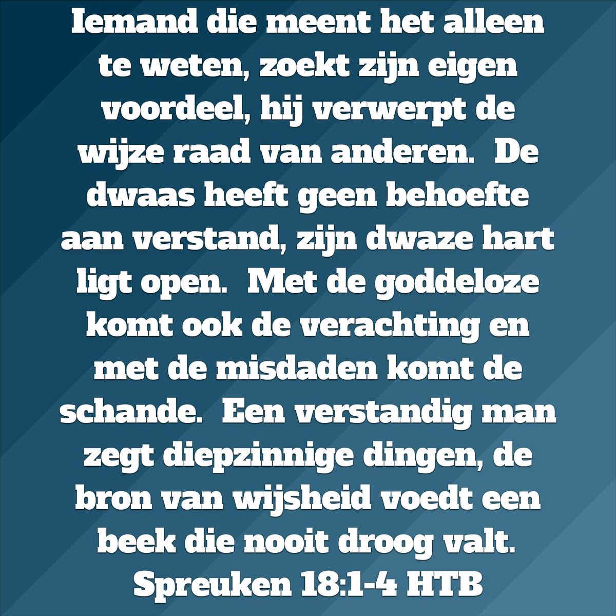 mangods's tweet photo. Iemand die meent het alleen te weten, zoekt zijn eigen voordeel, hij verwerpt de wijze raad van anderen.…
https://t.co/kG1v0CRWxv https://t.co/eMIoJokUku