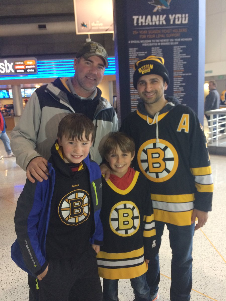 Kings &amp; Petersen family outing at #SharksTank #sjsharks #bruins #nhl