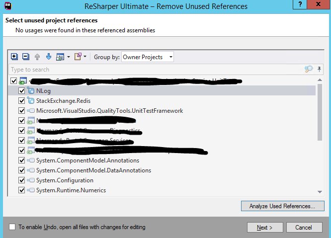borlip's tweet image. ICYMI: #resharper has a very powerful Remove Unused References: deals with redundant nuget, projects, dlls, .net assemblies. #neatcode.