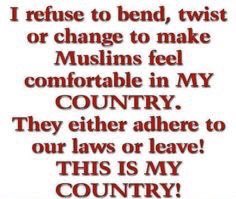 theerinanakiri's tweet photo. #iamamuslimtoo Just sayin'. You're visiting us. Respect our laws or leave. https://t.co/prwcm2Uq1a