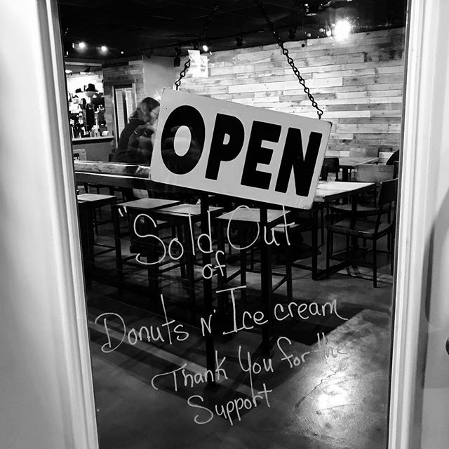 dripnscoop's tweet photo. We are absolutely blown away by the support from everyone this past weekend.  We are SOLD OUT! 😵🍩 We will be back open tomorrow at 6am with https://t.co/vLcINE7uwZ