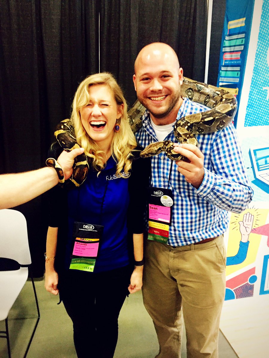 atamandaferg's tweet photo. Transformation Sunday: One year later, Sean is still bald & I am still crying about being so close to a snake. #NACA16 to #NACA17 #SAcouple https://t.co/2JsaToDDSN