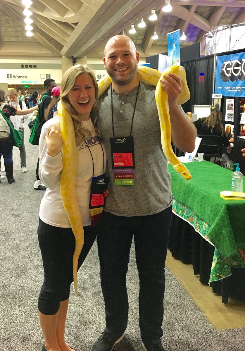 atamandaferg's tweet photo. Transformation Sunday: One year later, Sean is still bald & I am still crying about being so close to a snake. #NACA16 to #NACA17 #SAcouple https://t.co/2JsaToDDSN