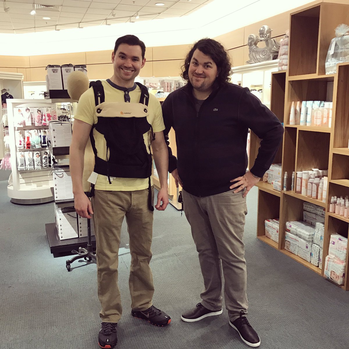 MRJOSHUAHART's tweet photo. Ready to make this pair a pack. Now the baby just needs a tiny PlayStation controller @Nordstrom @NorthParkCenter #sundayfunday https://t.co/8EOCNOCRYG
