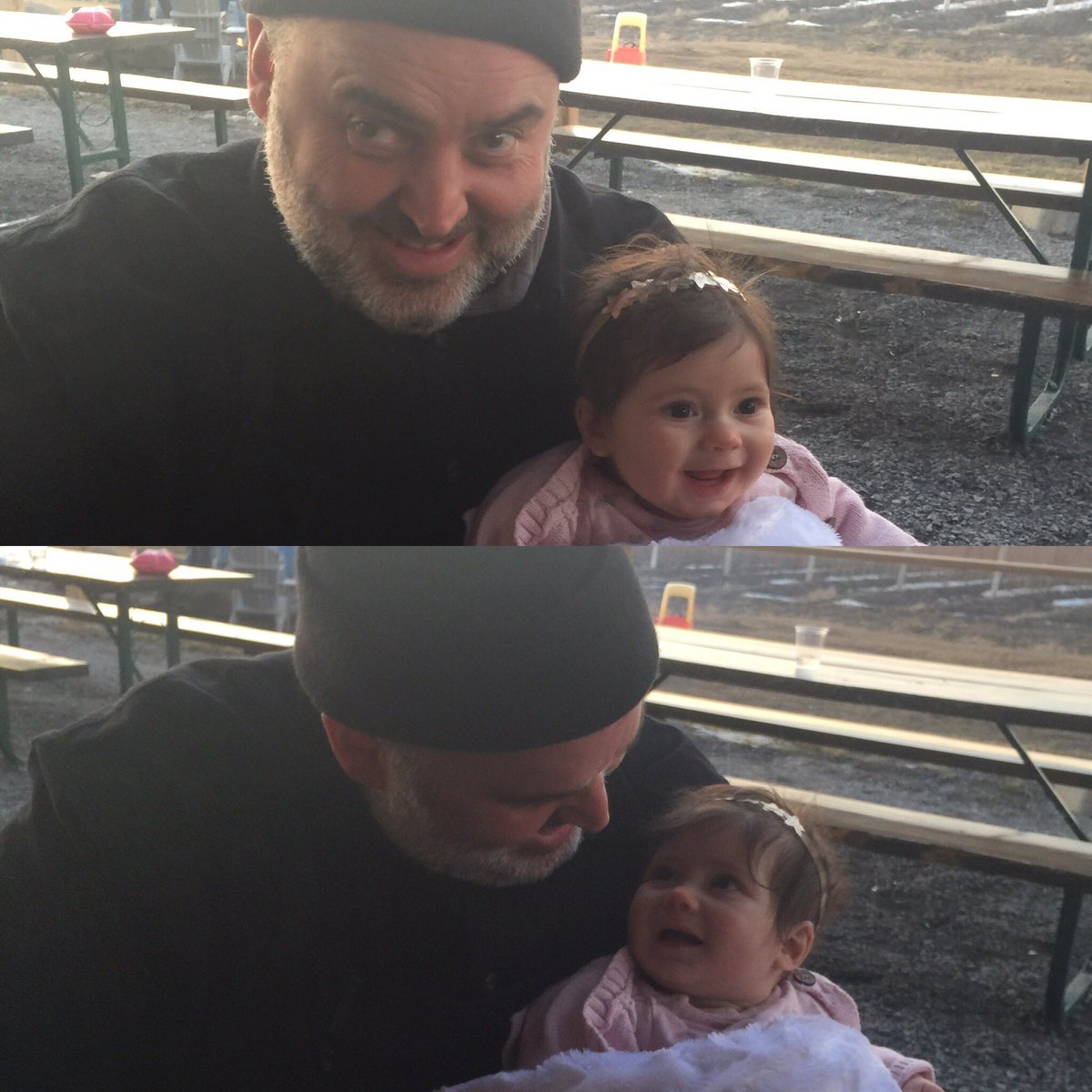 hinterlandwine's tweet photo. Baby whisperer @joebeefmtl #hinterlude #babystella https://t.co/HfVRngG5Fr