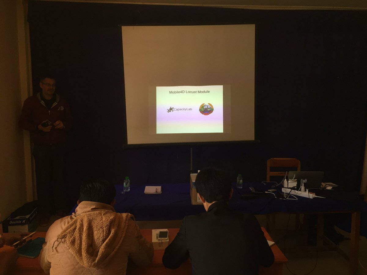 Mobile4D's tweet photo. Currently holding a workshop on @mobile4D's locust module with 18 trainees of the Nambak district, Laos. @UniBremenForsch https://t.co/qSIiOfnJus