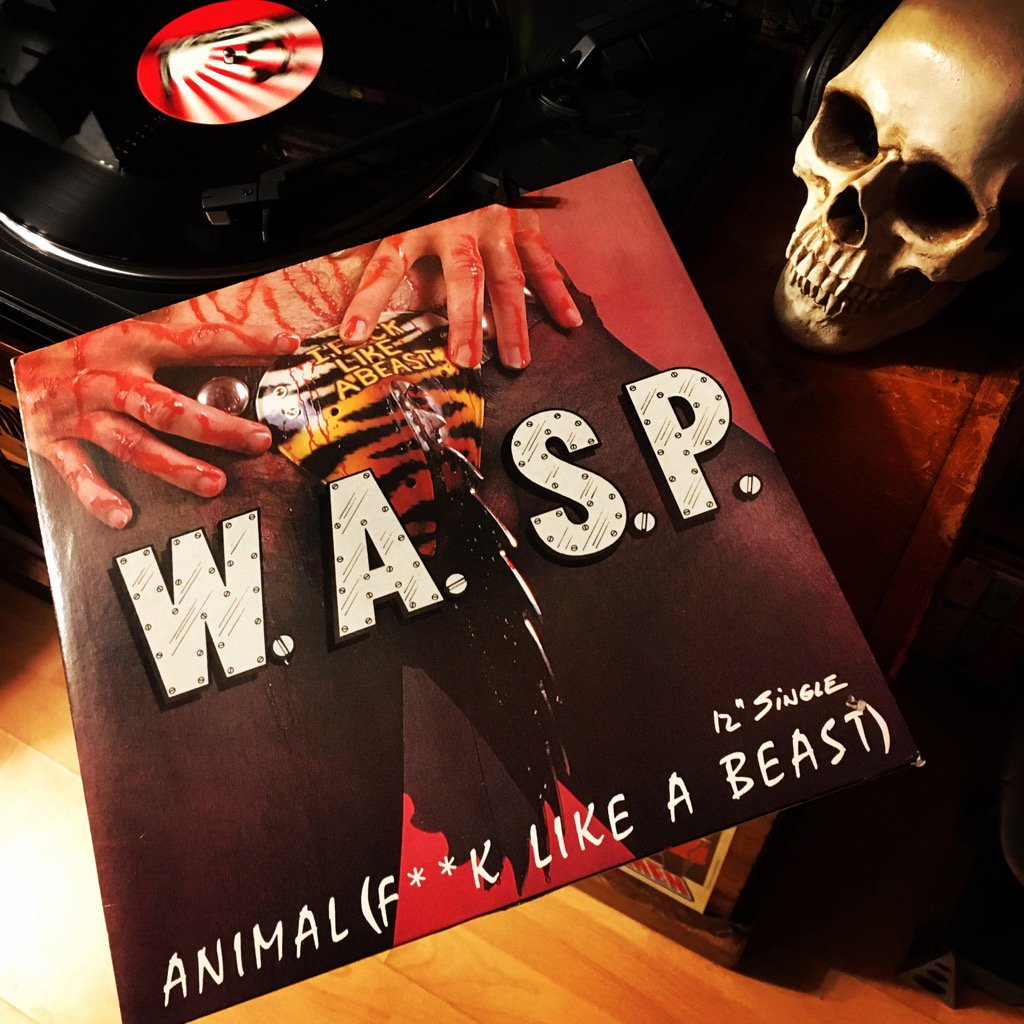 GreenWangalishi's tweet photo. #WASP single #AnimalFuckLikeABeast on #BanzaiRecords 
#rocknroll #records #vinyl https://t.co/QgUc56eGJz