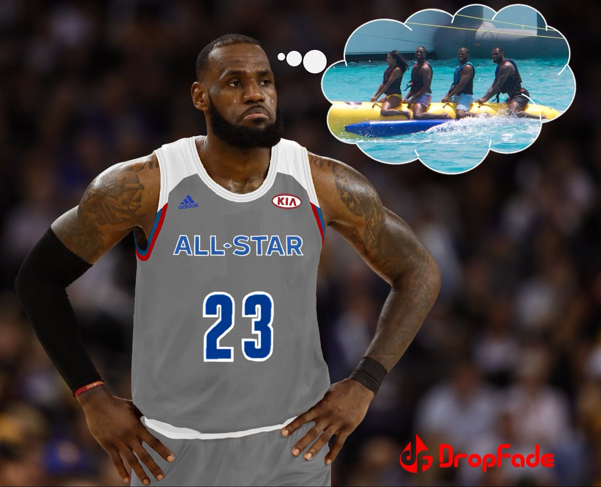DropFade's tweet image. First All-star game without his besties. LeBron be like...

#NBAAllStarWeekend #nba #DEWxNBA #BananaBoatCrew @KingJames @CP3 @DwyaneWade
