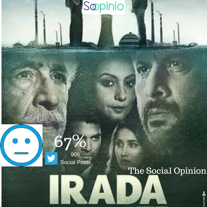 NotBadPersona's tweet photo. Irada scores high on social media with 67% score in favour of the movie #Soopinio #SocialReview #Irada #CancerSucks
https://t.co/SaNPoynPY6 https://t.co/LljQfRYfX3
